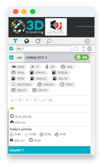 3Dtracking integra los “Códigos Diagnósticos de Falla” (DTCs)