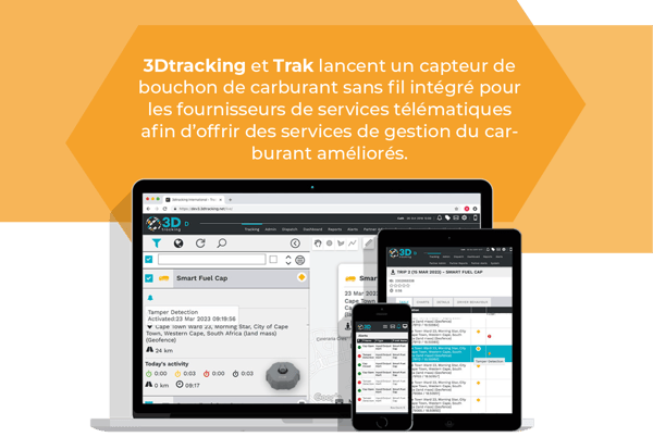 3Dtracking et Trak lancent un capteur sans fil intégré pour bouchon de réservoir de carburant
